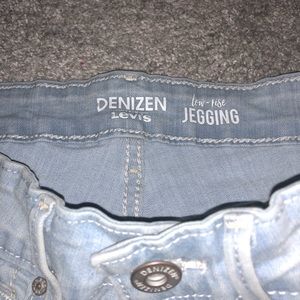 light washed low-rise jeans